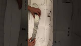 Adjusting a pattern with a hip curve [upl. by Goldi]