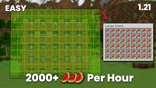 Easiest Minecraft MelonPumpkin farm 121 Java and Bedrock [upl. by Verna]