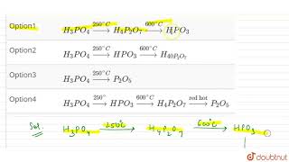 Orthophosphoric acid loses water on heating The reaction sequence is represented as [upl. by Airreis354]