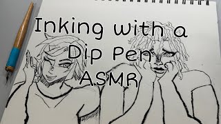 Draw amp Procrastinate with Me Part 2  Inking with a Dip Pen  Real Time Process  ASMR [upl. by Grimbal131]