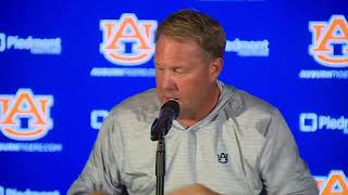 LIVE Hugh Freeze before his first fall practice with Auburn [upl. by Haissi963]