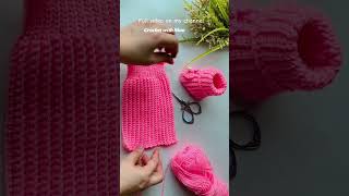 how to make baby shoes of crochet 🧶easycrochet ytshortsvideoquranverses top [upl. by Early41]