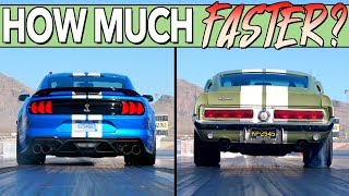 We Drag Race A New and Classic Ford Shelby Mustang GT500 To See What 50 Years Of Progress Makes [upl. by Aonehc]