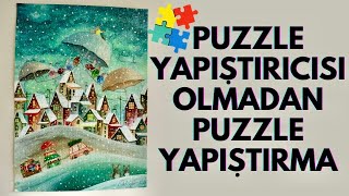 Puzzle Yapıştırıcısı Olmadan Puzzle Nasıl Yapıştırılır  l Nasıl Duvarı Delmeden Puzzle Asılır [upl. by Hammerskjold]