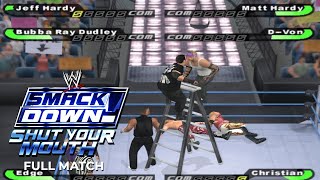 WWE SD SYM Legendary Triple Threat Tag Ladder  Hardy Boyz vs Edge amp Christian vs The Dudley Boyz [upl. by Yenial]