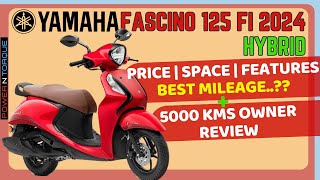 YAMAHA FASCINO 125 FI HYBRID 2024  PRICE  FEATURES  OWNERSHIP REVIEW [upl. by Eidoc]