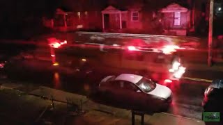 Yeadon Fire Company Ladder 16 Engine 16 amp pov Responding [upl. by Ellenyl672]