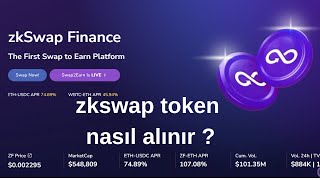 Zkswap finance Token Nasıl Alınır [upl. by Ynes624]