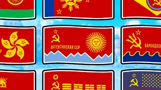 Flag Animation but Each Country is a USSR Republic [upl. by Crooks]