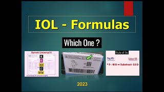 IOL Power Calculation Formulas 30 [upl. by Ecyla]