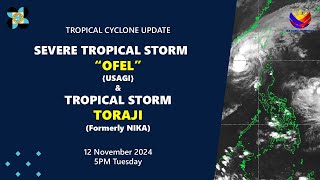 Press Briefing STS OfelPH Usagi amp TS NikaPH Torajiat 5 PM  November 12 2024  Tuesday [upl. by Aronoh]