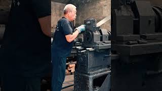 Skilled mechanical worker making conveyor screws with simple machine [upl. by Catlin]