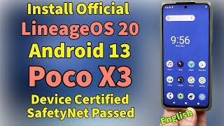 Install LineageOS 20 Android 13 On Poco X3 Best Speedy ROM English [upl. by Fidellia]