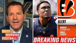 GMFB  Ian Rapoport BREAKING NEWS Bears trade RB Khalil Herbert to Bengals for 2025 7th round pick [upl. by Gae359]