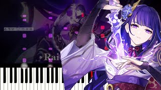 Raiden Shogun Judgment of Euthymia Character Demo OST piano arrangement  sheets Genshin Impact [upl. by Prissie215]