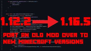 How to port old mods to new Minecraft versions [upl. by Nitnelav261]