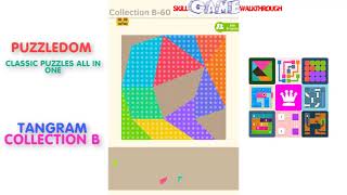 Puzzledom  Tangram Collection B Level 51  100  Walkthrough [upl. by Schacker]