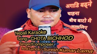 Chota Bichhod Nepali Karaoke Lyrics A MustWatch [upl. by Irolav]