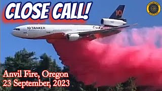 Tanker 910 Drop 23 Sept 2023 Anvil Fire [upl. by Jaquelyn]