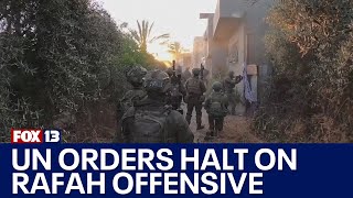 UN orders halt on offensive in Rafah  FOX 13 Seattle [upl. by Paxton]