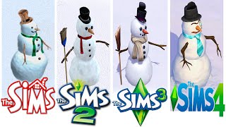 ♦ Build a Snowman ♦ Sims 1 vs Sims 2 vs Sims 3 vs Sims 4 [upl. by Aivull]