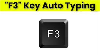 F3 Key Automatic Pressing Issue  F3 Button Automatically Typing Issue On Laptop  Pc [upl. by Eelra917]