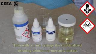 CHLORIDE CONTENT DETERMINATION USING MERCURY NITRATE [upl. by Mohkos]