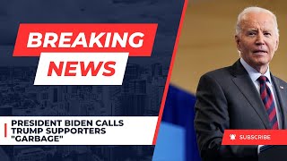 Joe Biden calls Donald Trump supporters garbage during Kamala Harris campaign event [upl. by Luise]