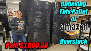 Unboxing a Pallet of Brand New Amazon overstock that bought for 100000 CHECK OUT WHAT WE GOT [upl. by Miriam]