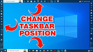 How to Change Windows Taskbar Position and Taskbar Settings [upl. by Eislrahc]