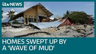 Homes swallowed up in a wave of mud as Indonesia earthquake liquefied the soil  ITV News [upl. by Walrath]