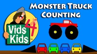 Monster Truck Counting Video For Kids [upl. by Esinaj]