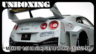 LB SILHOUETTE WORKS GT 35GT RR liberty walk  LBWK  118 MAKE UP resain car model  AMR unboxing [upl. by Sela216]