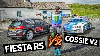 Whats Faster Ken Blocks Cossie V2 vs Brand New Ford Fiesta R5 [upl. by Fitzpatrick]