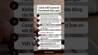 ✍️ Cách viết Content Facebook hiệu quả hocvienmdcop content contentcreator shortvideo short [upl. by Nomzzaj470]