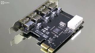 PCIE 4 Ports to USB30 Converter Adapter [upl. by Leif635]