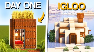 Minecraft 3 First Day Starter Houses [upl. by Nilesoy3]