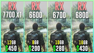 RX 7700 XT vs RX 6600 vs RX 6700 vs RX 6800  Test in 12 Games [upl. by Iredale]