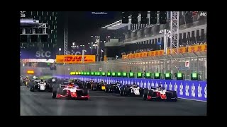 Jeddah F2 Very Big Crash Red Flag  F2  Jeddah  F1 Saudi Arabia GP [upl. by Leafar]