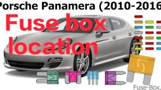 Fuse box location Porsche Panamera 2012 [upl. by Four]