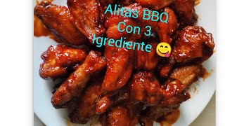 Como hacer Alitas de pollo a la BBQ con 3 ingredientes Super fácil y muy ricas [upl. by Lorna197]