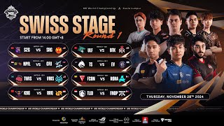 LIVE 🔴 MLBB M6 World Championship  Swiss Stage Day 1 [upl. by Svoboda]