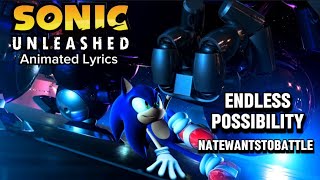 ENDLESS POSSIBILITY SONIC UNLEASHED  NATEWANTSTOBATTLE VER  Animated Lyrics [upl. by Philips]