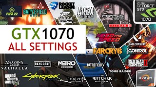 GTX 1070 Ryzen 5 3600 Test In 21 Games in 2021 All Settings Tested [upl. by Millda]