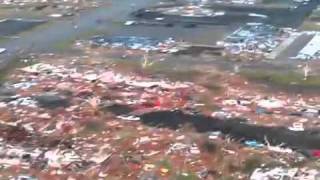 Joplin Missouri tornado damage from the air [upl. by Minier]