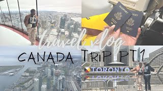 Travel Vlog PT1 Toronto Ontario Canada 🇨🇦 [upl. by Ancalin798]