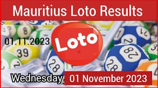 Mauritius Loto Results For 1 November 2023  Loto Mauritius Draw 01112023 [upl. by Beatrix]