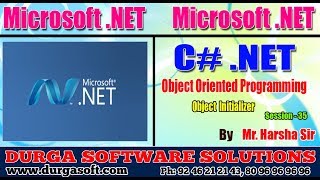 Net Tutorial  CNet Session  35 OOPS  Object Initializer  by Harsha sir [upl. by Nonac]