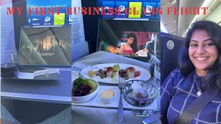 Luxury in the Sky  My First time flying Business Class from London to Chicago❤️😍 businessclass [upl. by Bourque907]