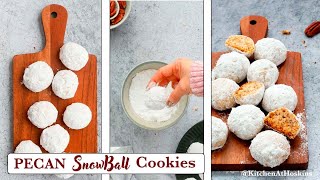 Pecan Snowball Cookies  Pecan Wedding Cookies [upl. by Enomas]